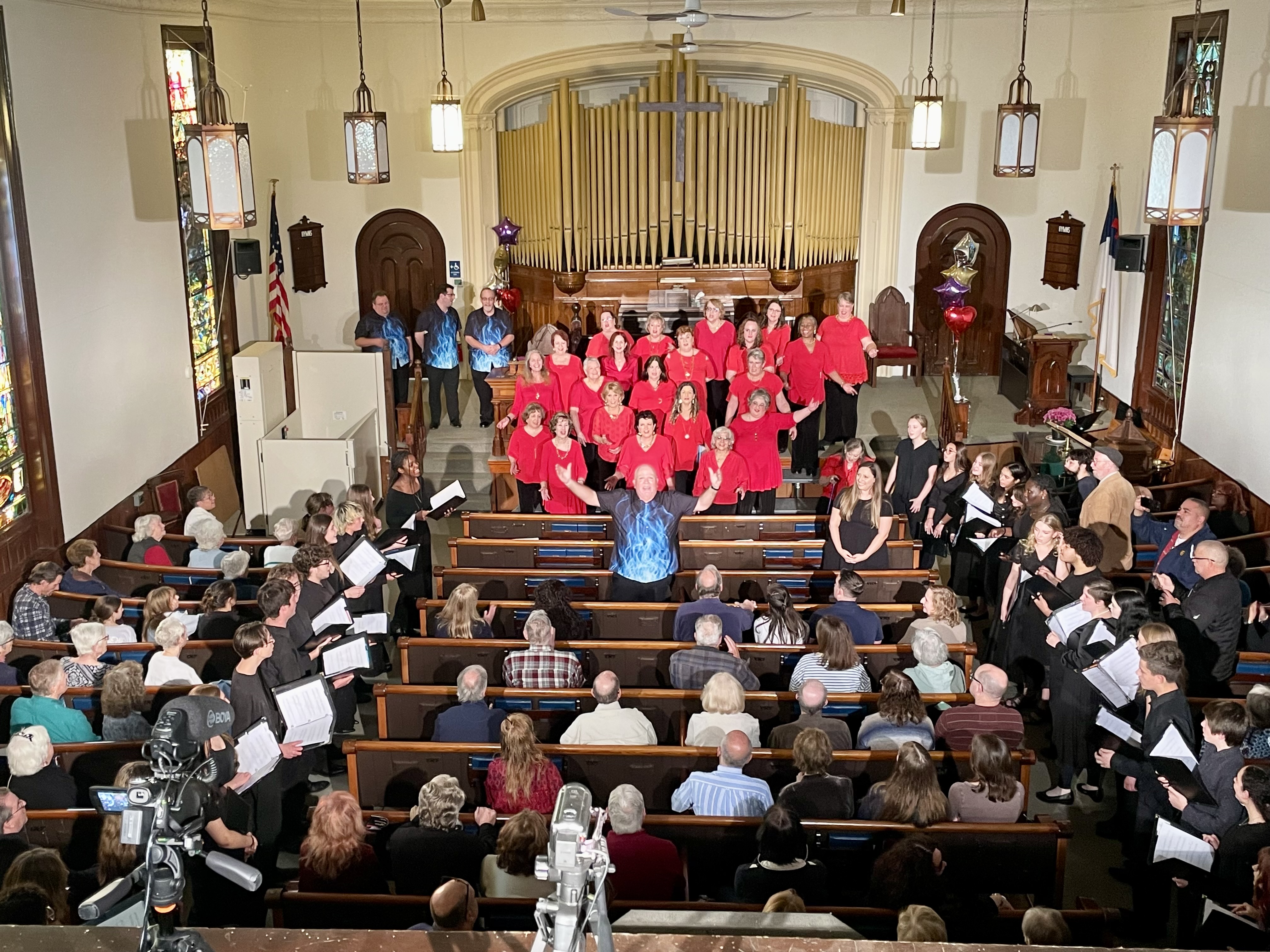 Evergreen Chorus with AHS Concert Choir at 2025 annual show